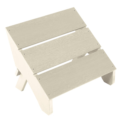 Granite Hills folding ottoman in Whitewash