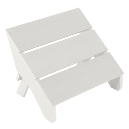 Granite Hills folding ottoman in White