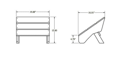 Granite Hills folding ottoman measurements