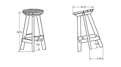Homestead Round Bar Height Stool