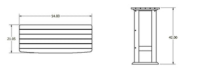 Blue Ridge Bar Height Balcony table measurements