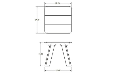 Granite Hills side table measurements