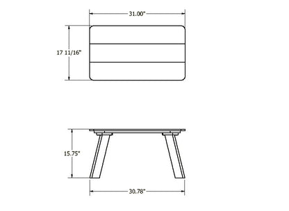 Granite Hills coffee table measurements