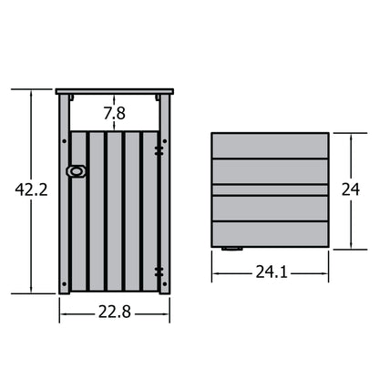 Commercial Trash Can With Hood