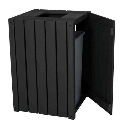 Commercial Grade Trash Can in Black