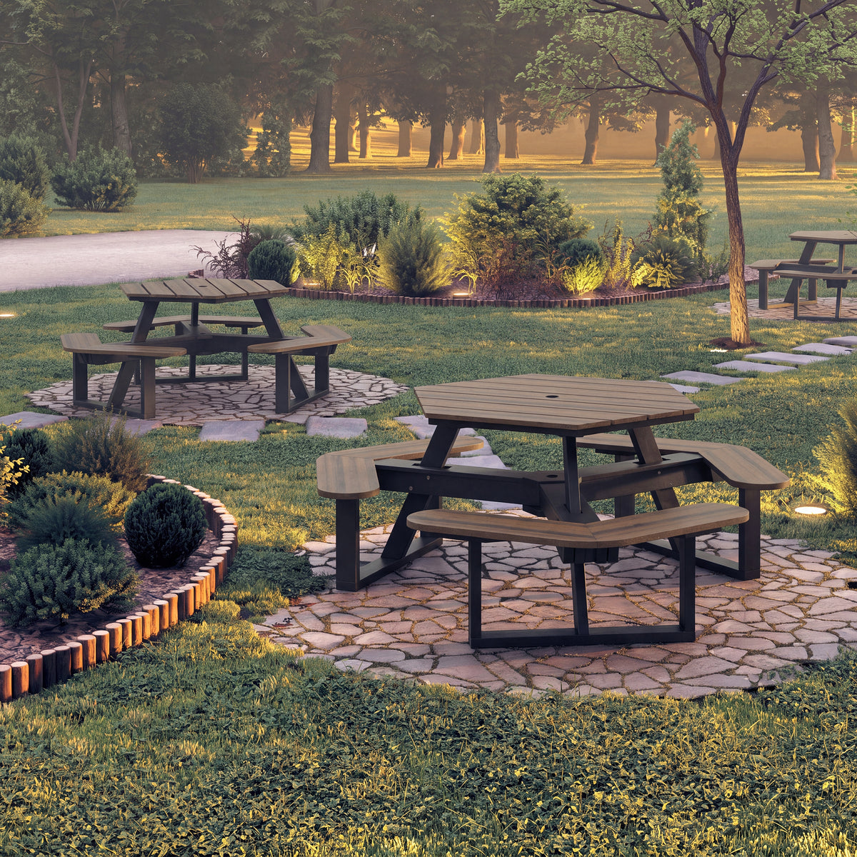 Sunrise Coast Hexagon Picnic Table