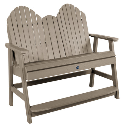 Lighthouse counter height Adirondack bench in Woodland Brown
