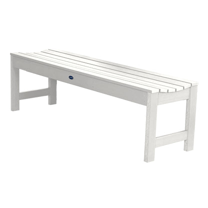 5ft Blue Ridge backless bench in White