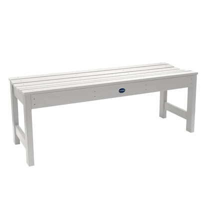 4ft Blue Ridge backless bench in White