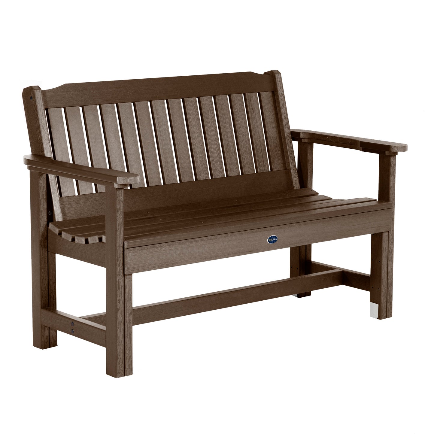 Blue Ridge 4ft Commercial Garden Bench in Weathered Acorn