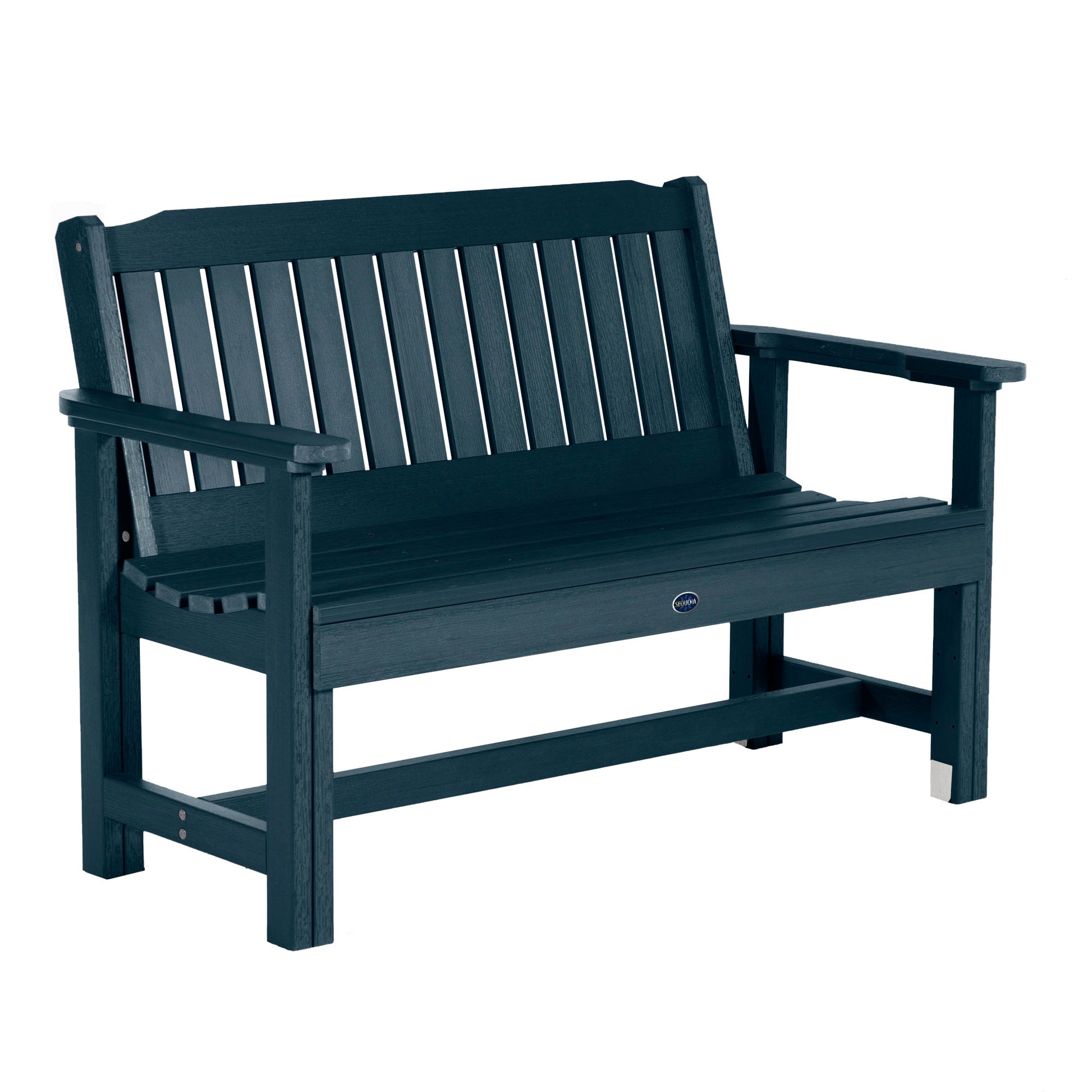 Blue Ridge 4ft Commercial Garden Bench in Federal Blue