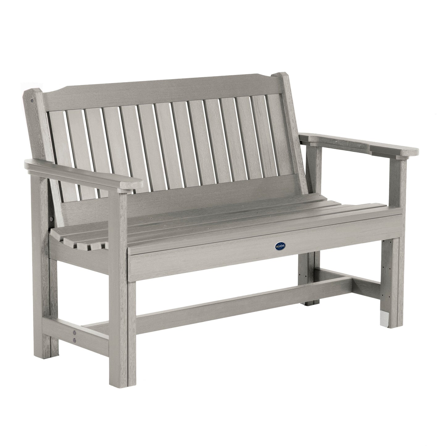 Blue Ridge 4ft Commercial Garden Bench in Harbor Gray 