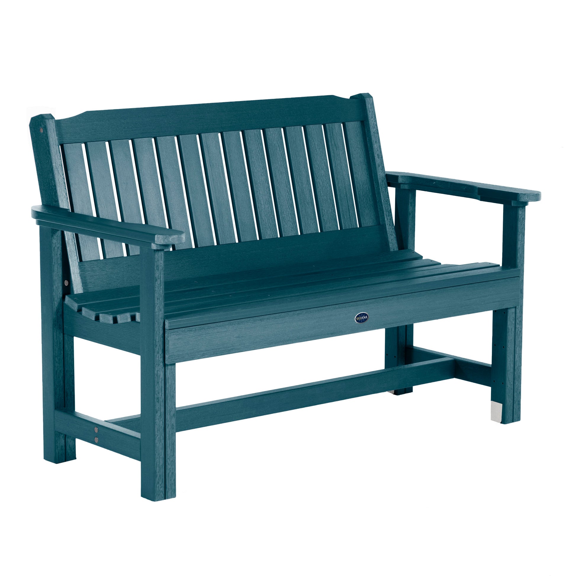 Blue Ridge 4ft Commercial Garden Bench in Nantucket Blue