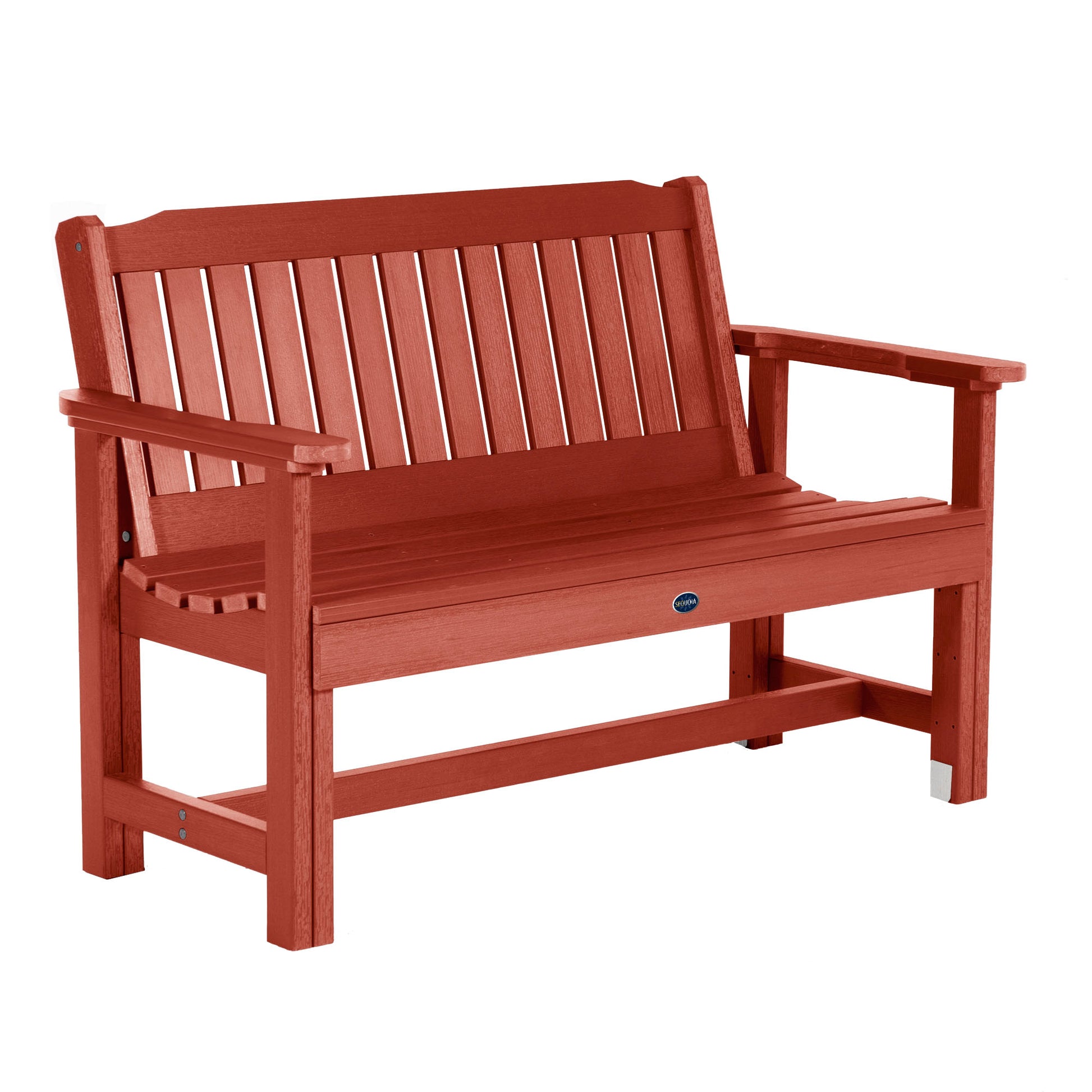 Blue Ridge 4ft Commercial Garden Bench in Rustic Red