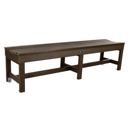 6ft Blue Ridge backless bench in Weathered Acorn