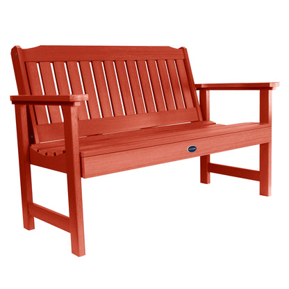 4ft Blue Ridge garden bench in Rustic Red