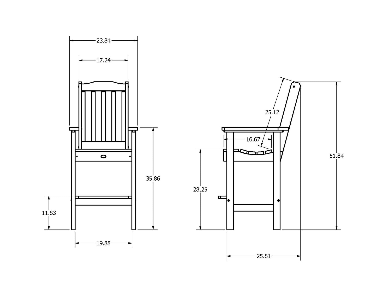 Blue Ridge Dining Chair - Bar Height