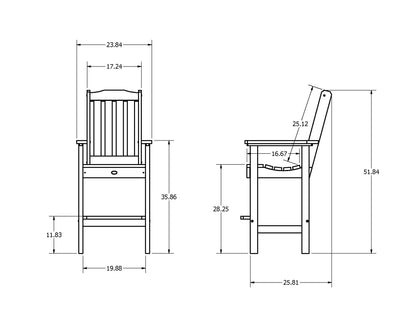 Blue Ridge Dining Chair - Bar Height