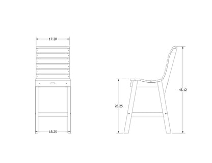 Aurora Armless Dining Chair - Bar Height