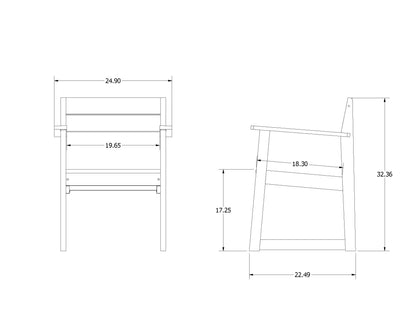 Sunrise Coast Modern Dining End Chair