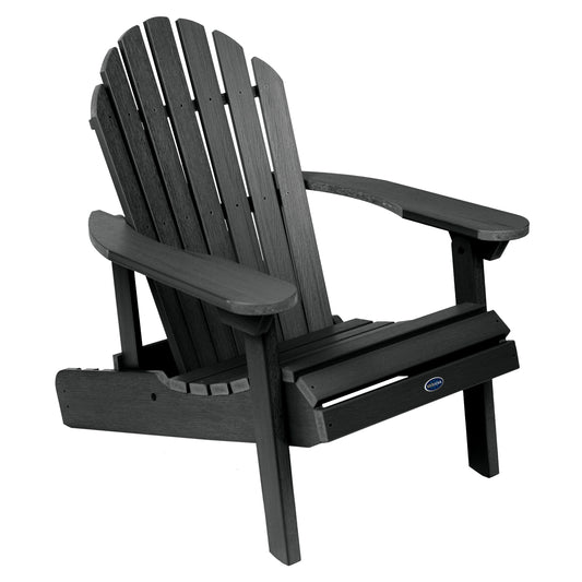 Horizon folding and reclining Adirondack chair in Black