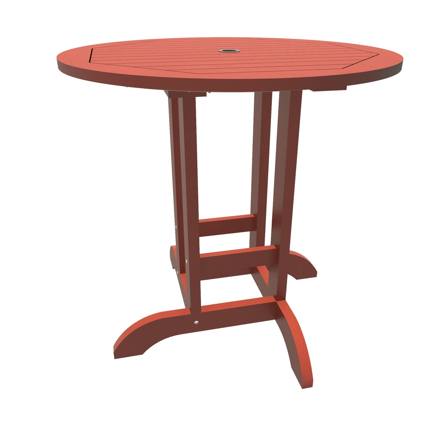 Homestead 36” diameter counter height table in Rustic Red