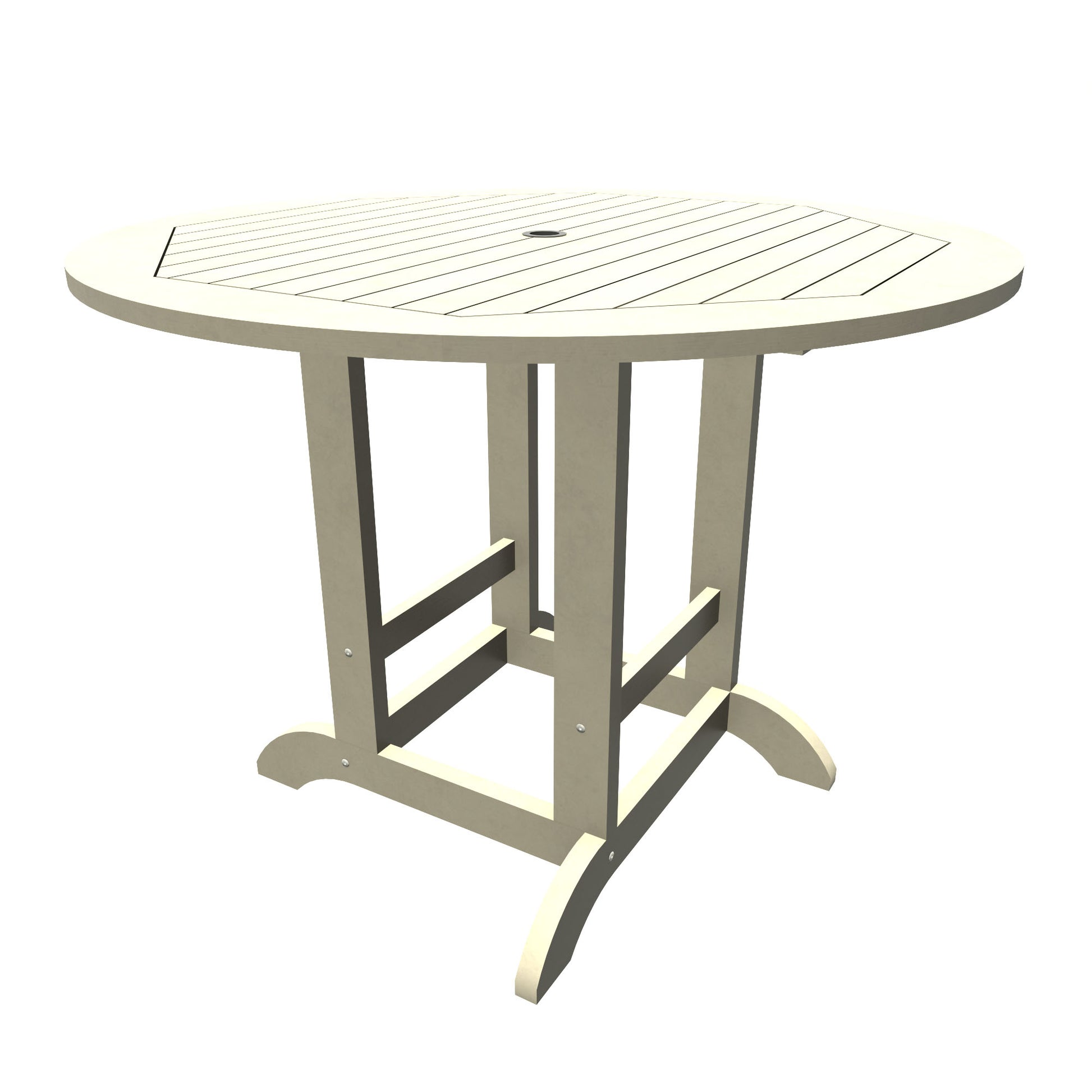 Homestead 48in diameter counter height table in Whitewash