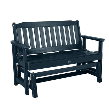 4ft Blue Ridge glider bench in Federal Blue