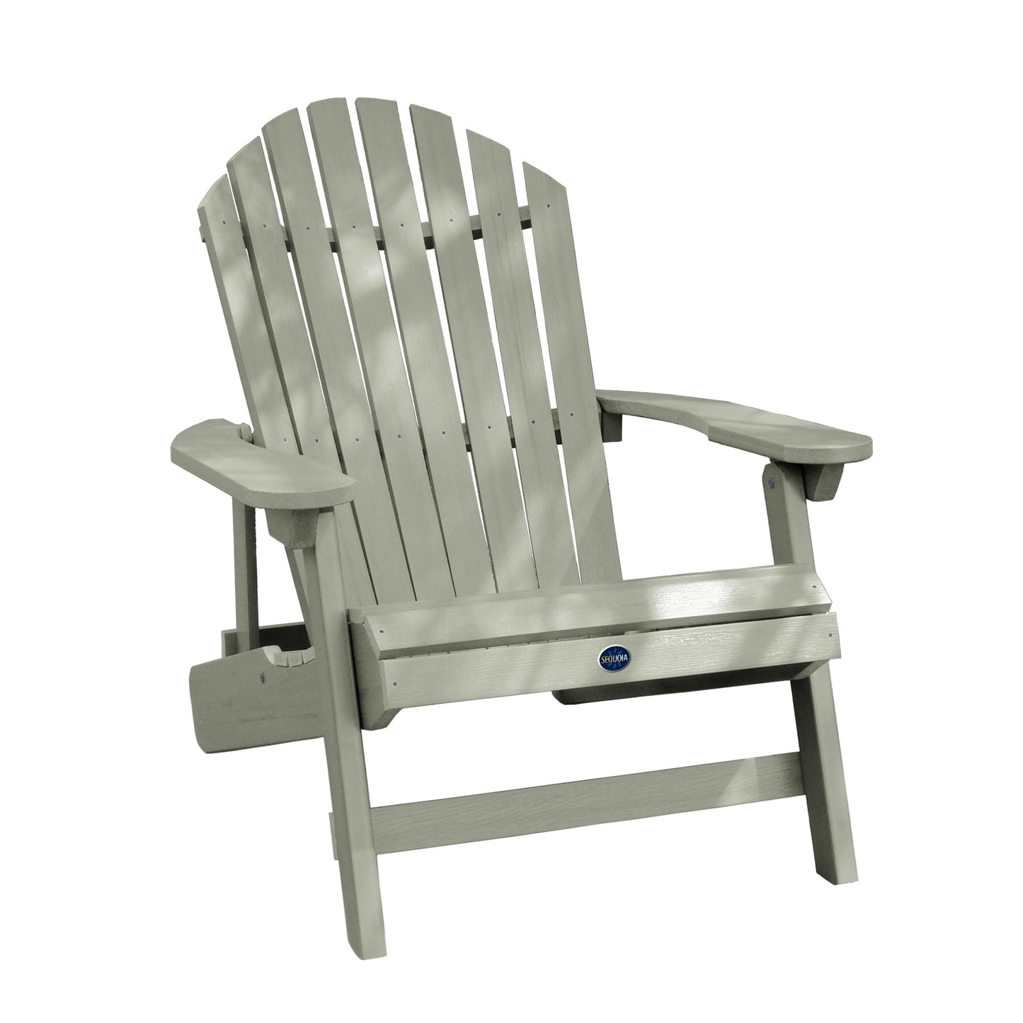 King-sized Horizon folding and reclining Adirondack chair in Eucalyptus