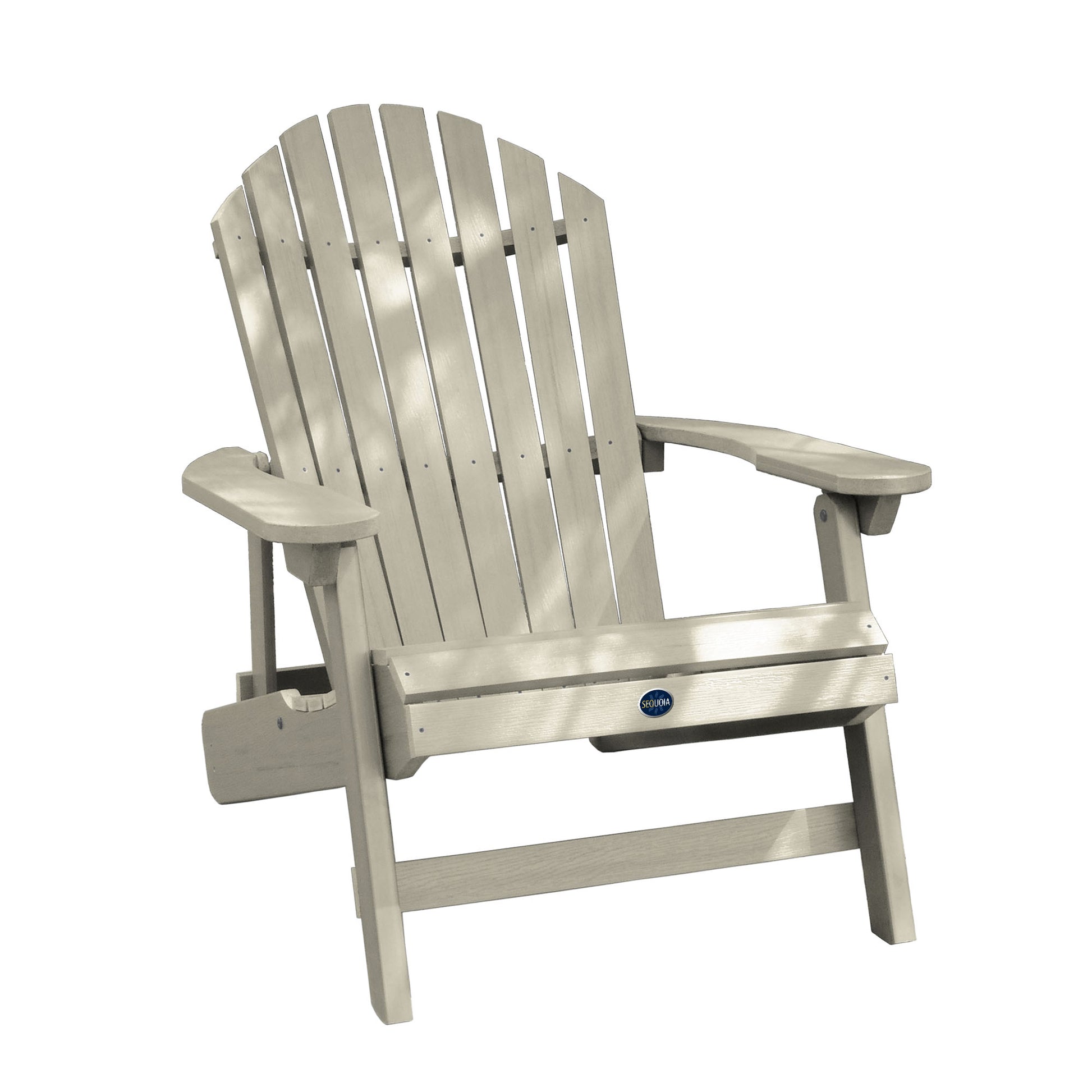 King-sized Horizon folding and reclining Adirondack chair in Whitewash