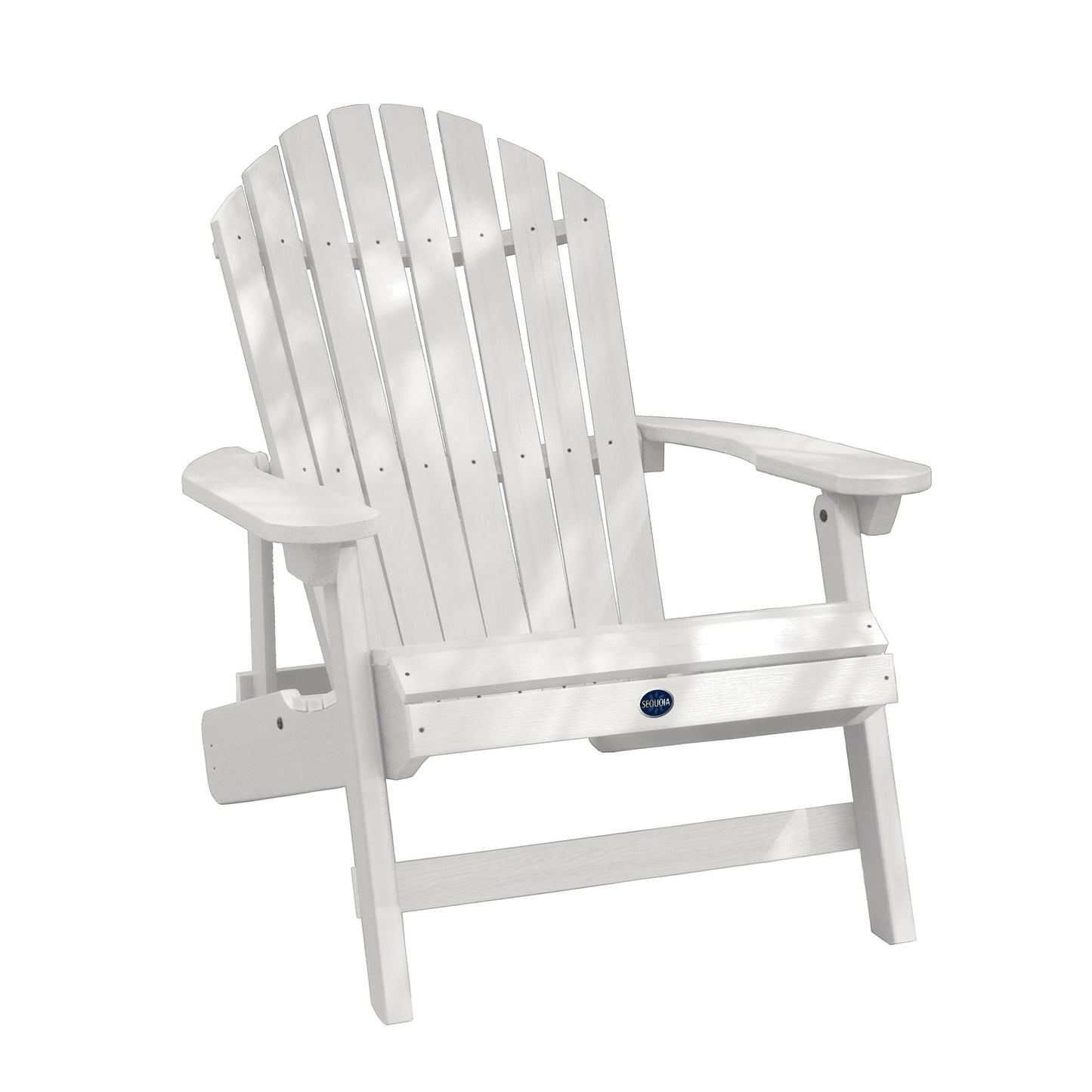 King-sized Horizon folding and reclining Adirondack chair in White