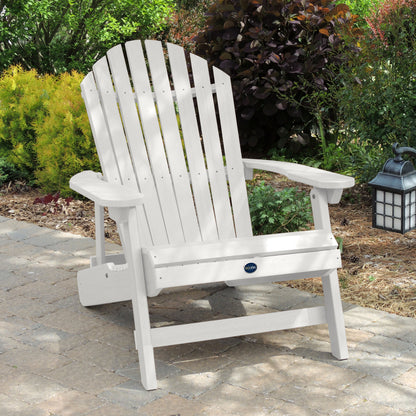 White Horizon Adirondack chair on stone with trees in background