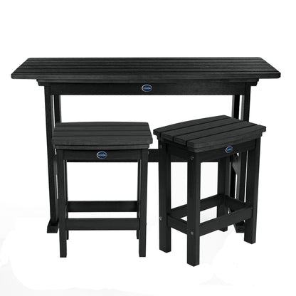 Blue Ridge 3 piece counter height balcony set in Black