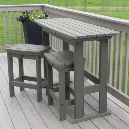 Light gray Blue Ridge counter height balcony set on a deck