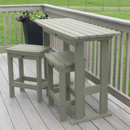Light green Blue Ridge counter height balcony set on a deck