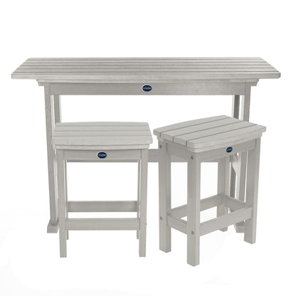 Blue Ridge 3 piece counter height balcony set in Harbor Gray