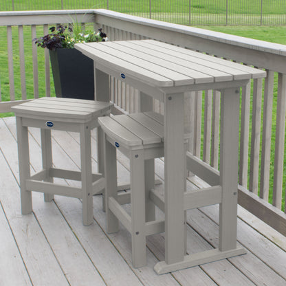 Light gray Blue Ridge counter height balcony set on a deck