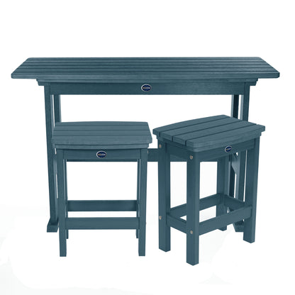 Blue Ridge 3 piece counter height balcony set in Nantucket Blue