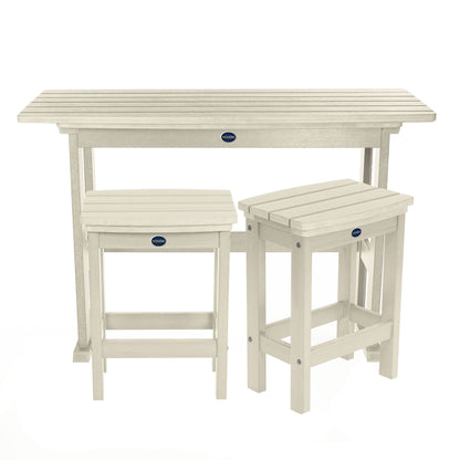 Blue Ridge 3 piece counter height balcony set in Whitewash