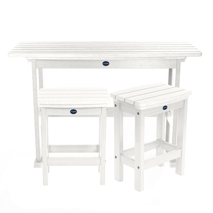 Blue Ridge 3 piece counter height balcony set in White