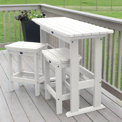 White Blue Ridge counter height balcony set on a deck