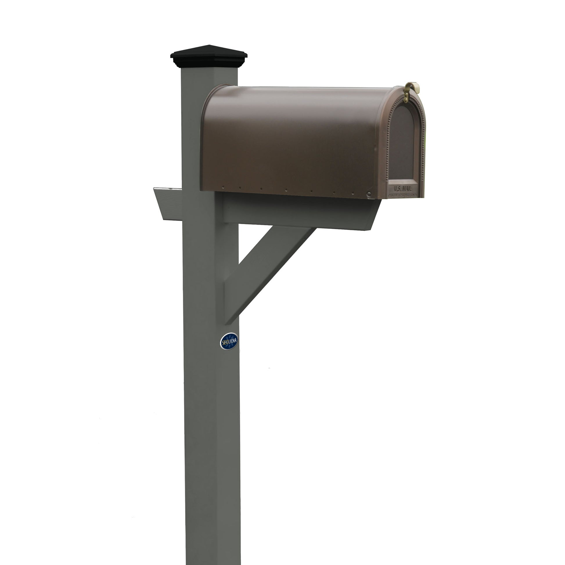 St. Clair Mailbox post in Coastal Teak