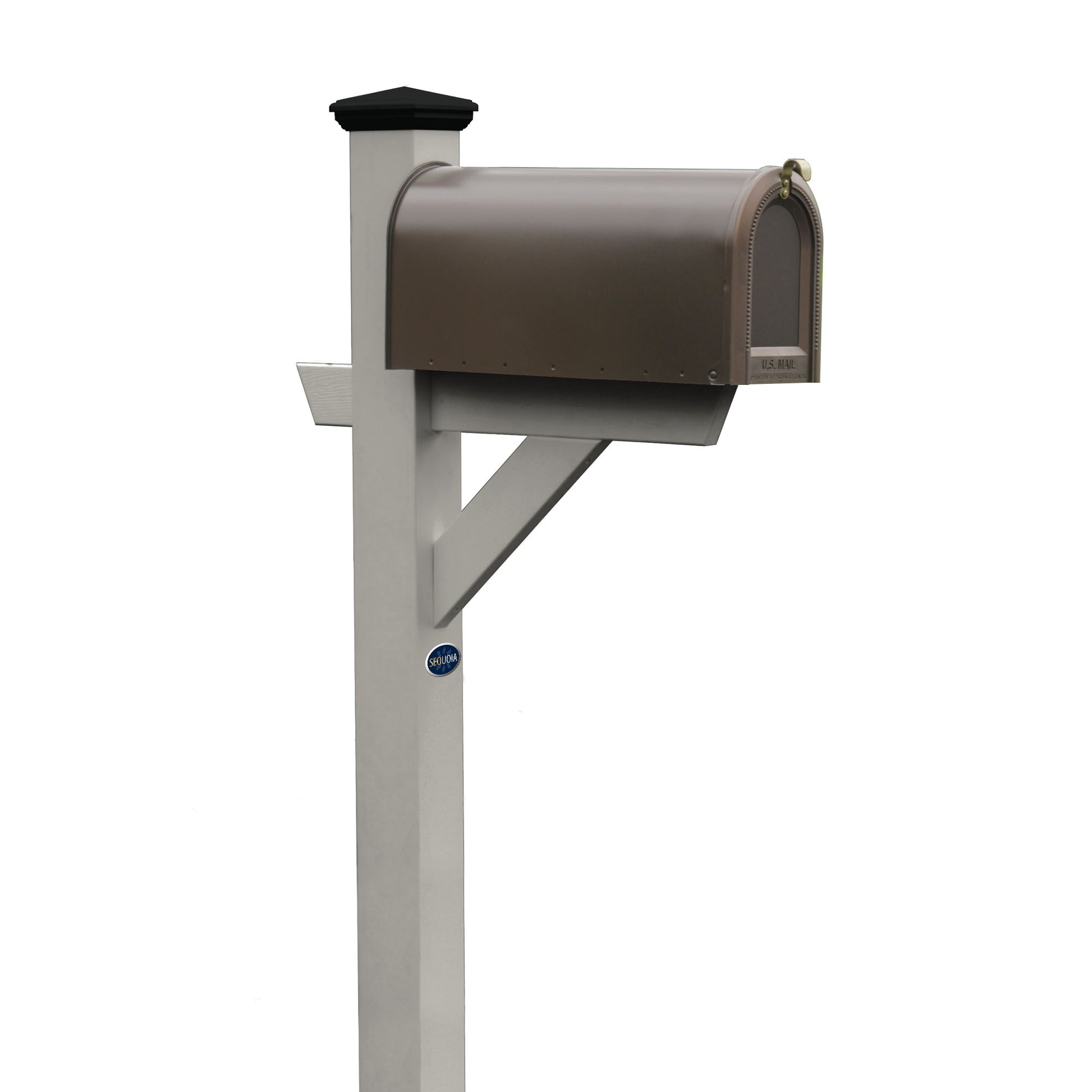 St. Clair Mailbox post in Harbor Gray