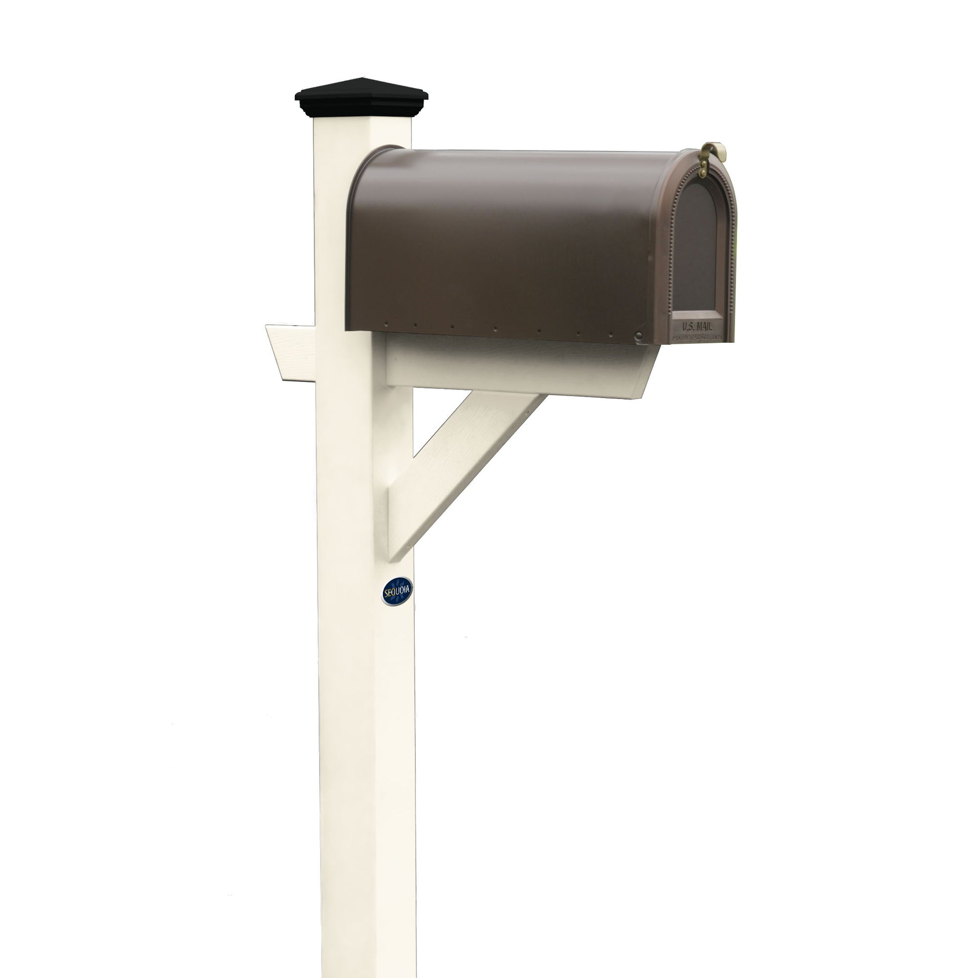 St. Clair Mailbox post in Whitewash