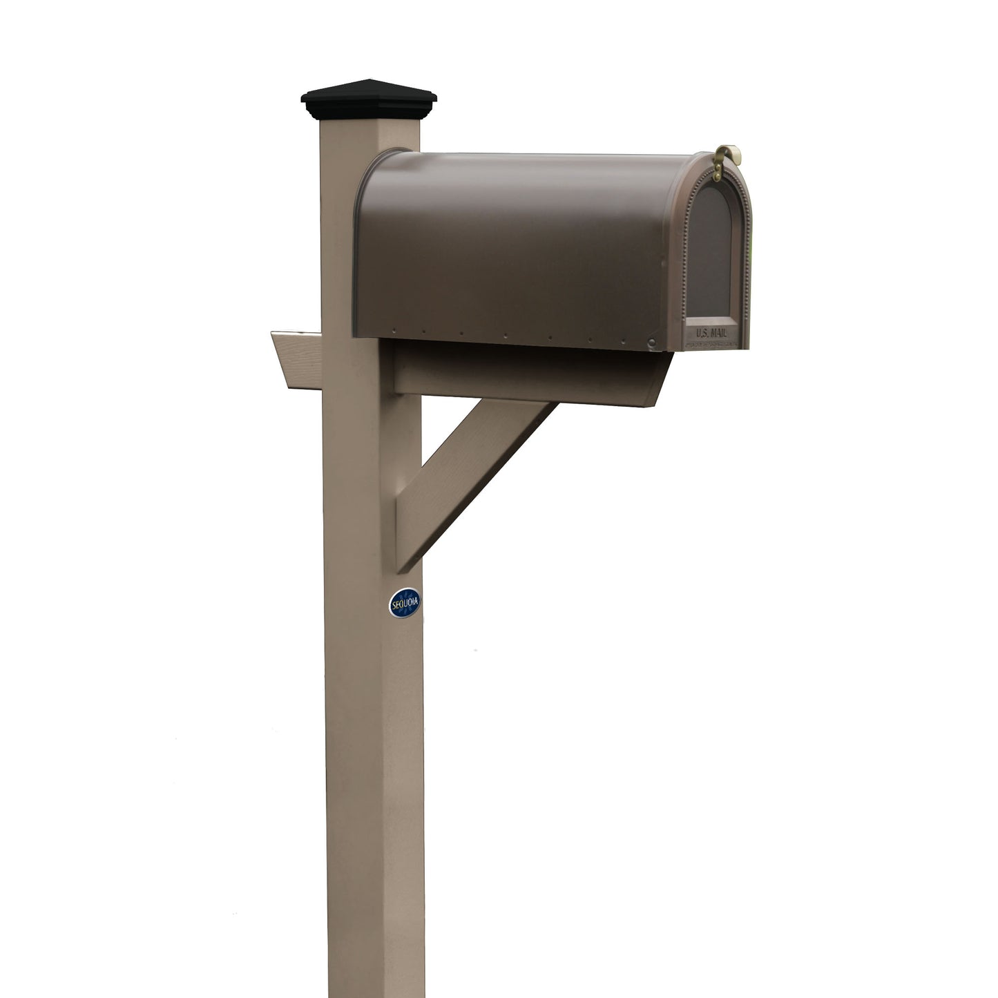 St. Clair Mailbox post in Woodland Brown