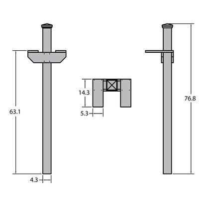 St. Clair Double Mailbox Post