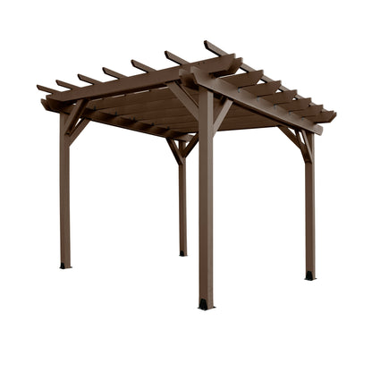 St. Clair 12 x 12 Pergola in Weathered Acorn