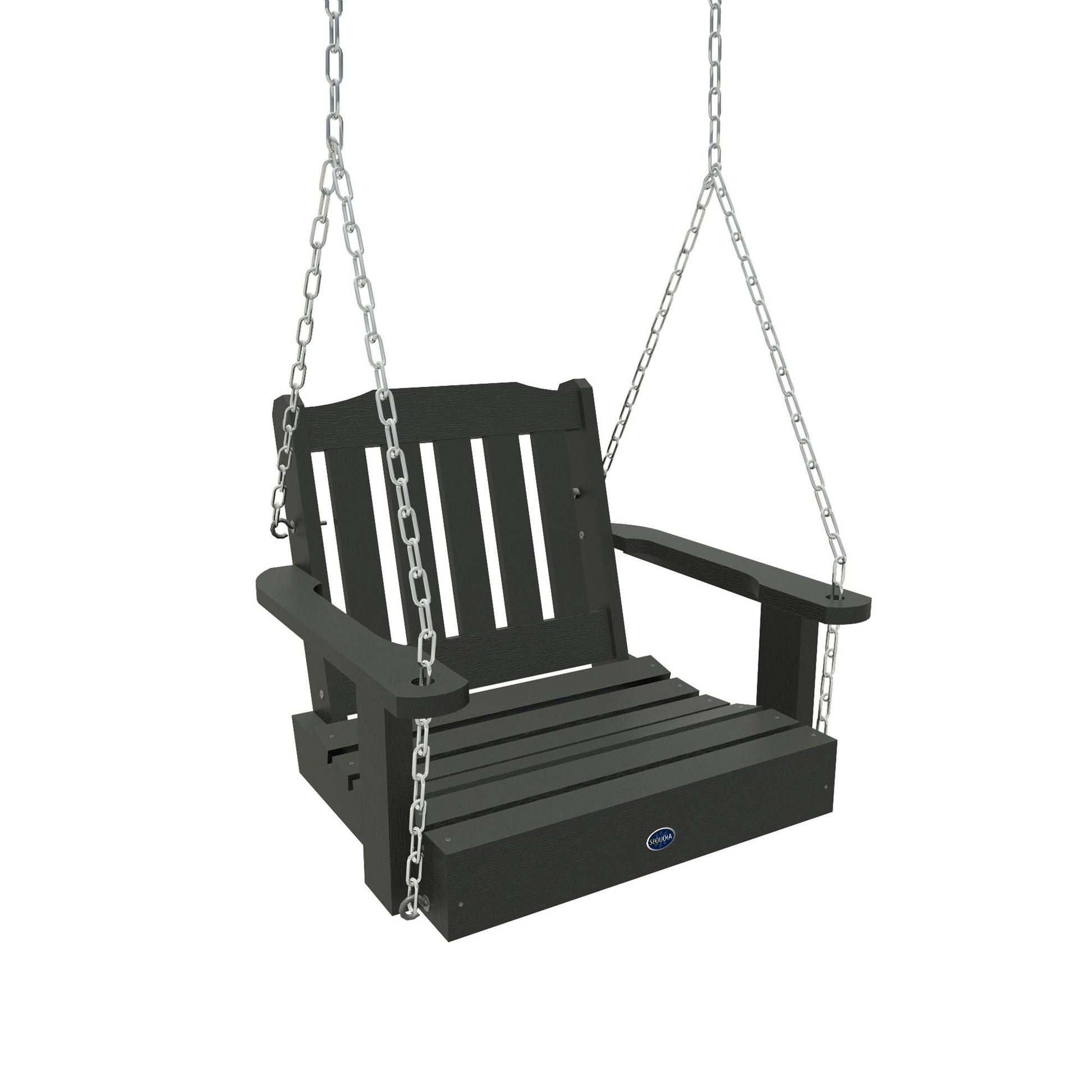 Blue Ridge single seat porch swing in Black