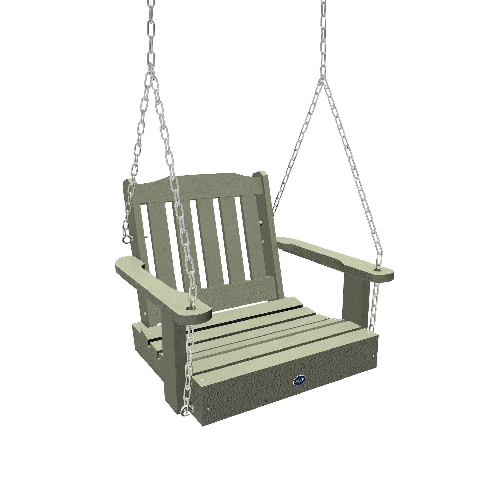 Blue Ridge single seat porch swing in Eucalyptus