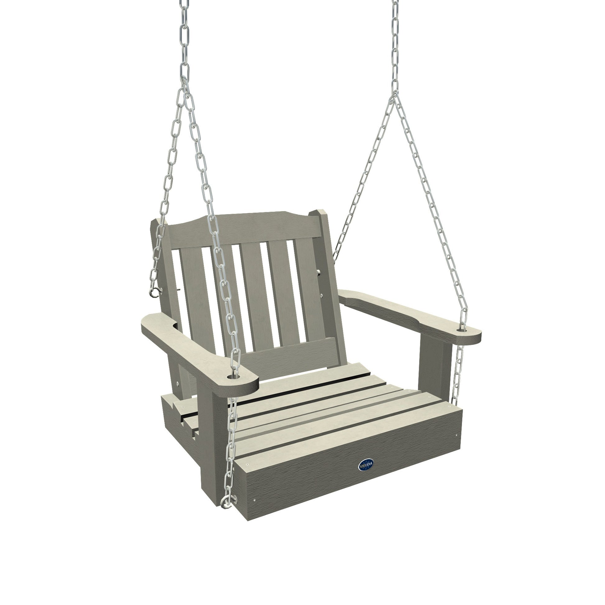 Blue Ridge single seat porch swing in Harbor Gray